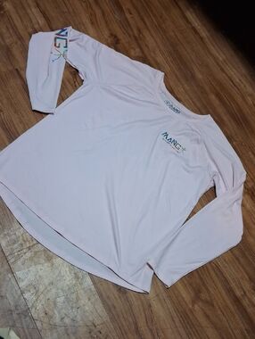 Mang Light Pink Long Sleeve Performance Top with Multicolor Logo